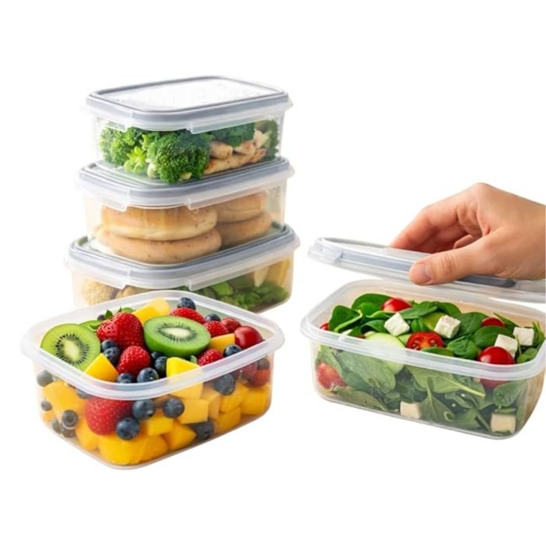 Kit 4 Potes Hermético 175ml com Travas Laterais e Vedação BPA